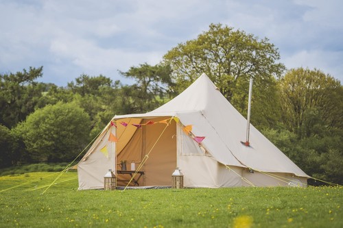 5m Bell Tent with Porch Fire Retardant 100% Cotton Canvas by Life Under Canvas - Picture 13 of 16