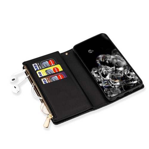 Glitter Wallet Case Zip Card Slot Flip Cover for Xiaomi Redmi Note 12/13/14 Pro+ - Picture 16 of 33