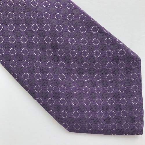 Banana Republic Purple And Silver Tie Circle Flower Geometric Pattern EUC - Picture 3 of 5