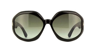 Tom Ford Women Sunglasses Black Gradient Smoke FT1011/S 01B GEORGIA-02 BRAND NEW Tom Ford Sunglasses Georgia 02 FT1011 01B Shiny Black Smoke  main image 4