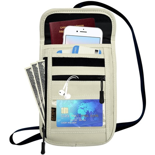 RFID Blocking Travel Neck Wallet Pouch and Passport Holder Travel Neck Pouch - Picture 7 of 7
