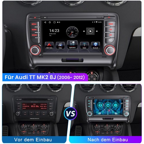 2+64G CarPlay DAB+ Android 14 Autoradio Für Audi TT MK2 8J TFSI GPS NAVI BT AKM - Bild 4 von 14
