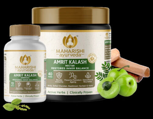 Paquete doble ayurvédico Amrit Kalash para una salud y vitalidad perfectas, ancho enriquecido 53 hierbas
