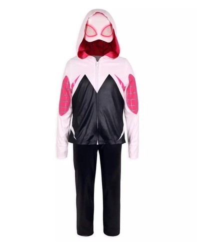 NWT DISNEY STORE SPIDERMAN GHOST SPIDER GWEN COSTUME COMPLETE SET GIRLS XS 3 4 - Picture 2 of 8