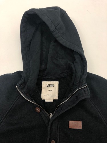 Nero L Wall Off Intera Uomo The Da Vans Bottone Cerniera Cappuccio Giacca Con zqU7xgw