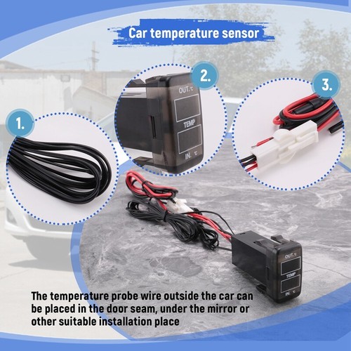Dual Temperaturanzeige innen und außen Dual Temperatursensor5604 - Bild 3 von 8