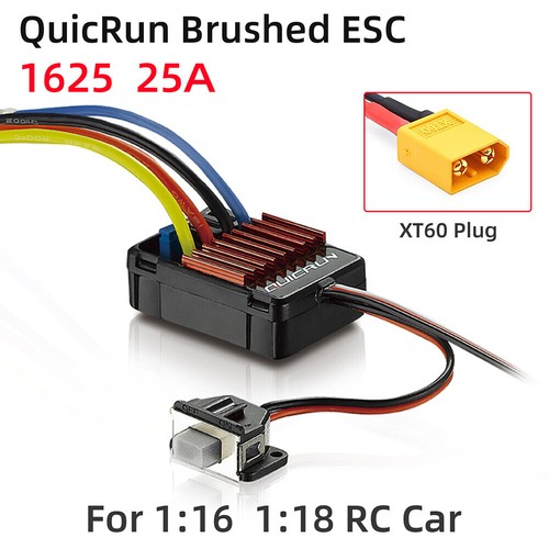 HobbyWing QuicRun 60A / 25A Brushed Waterproof ESC For 1/10 1/18 1/16 RC Car - Picture 27 of 31
