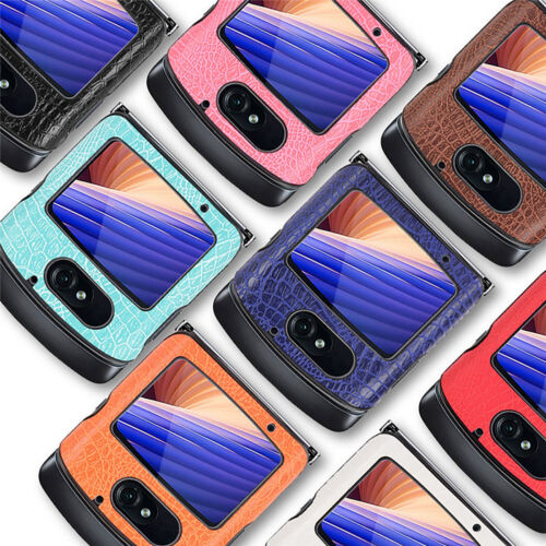 Shockproof Leather Phone Case Slim Back Cover Shell for Motorola Razr 2020 5G - Foto 1 di 20
