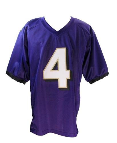 Camiseta deportiva de fútbol americano autografiada púrpura personalizada de los Ravens Beckett 181127 - Imagen 3 de 5