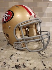 San Francisco 49ers tribute/trophy football helmet. Riddell Revolution