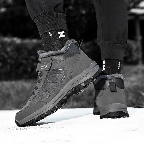 Men Women Ankle Boots Waterproof Plush Keep Warm Outdoor Walk Boots Sneakers - Picture 21 of 28