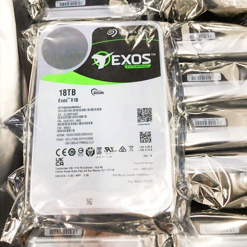 Unidad de disco duro empresarial Seagate Exos 18 TB X18 7200 rpm 6 Gb/s 256 MB 3,5" (ST18000NM000J) - Imagen 3 de 3