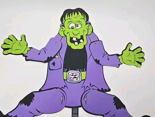 Vintage 2003 Halloween Jointed Plastic Frankenstein Lawn Decoration 20" - Picture 2 of 6