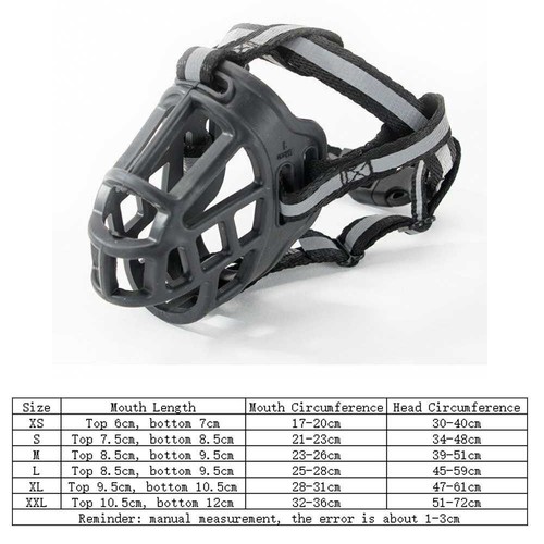 Adjustable Dog Muzzle for Small Medium Large Dogs Breathable Basket Muzzles - Picture 8 of 18