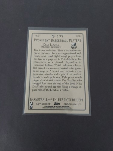 06-07 Topps Turkey Red Kyle Lowry Rookie Rc Red Parallel #177 Grizzlies Raptors - Picture 2 of 2