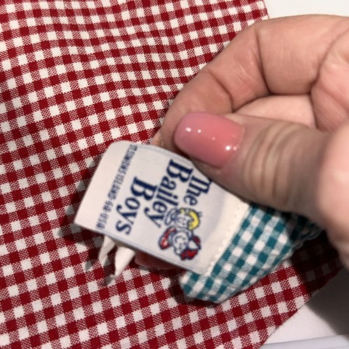 The Bailey Boys Size 4T Gingham Reversible Dress Crab Watermelon F30 - Picture 4 of 6