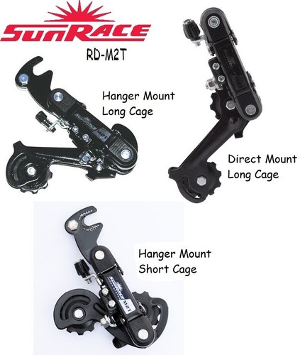 SUNRACE Rear Derailleur 5/6/7Speed 13-28T Long or Short  Cage w/Hanger or Direct - Picture 1 of 4