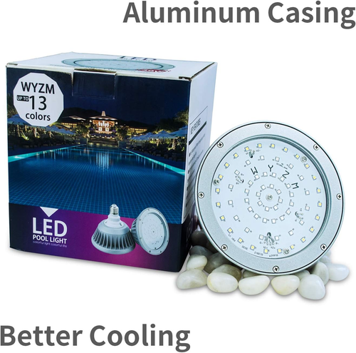 40W RGBW LED Pool Light Bulb 120V, E26 Base for Pentair/Hayward Fixture - Picture 9 of 12