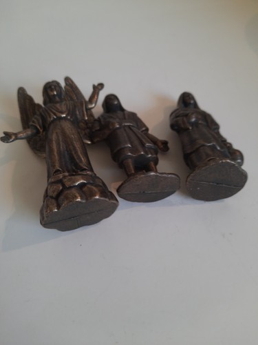 MENGE 3 VINTAGE STATUE, ENGEL/ARABISCHER MANN, FRAUEN AUS DER WÜSTE, BRONZE VERKLEIDET - Bild 11 von 12