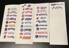 *GLOSS* 30 NBA Team Logos Sports Card Dividers Sticker Labels Set