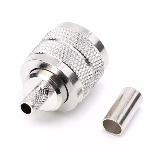 2 X UHF PL259 Crimp Male Plug Connector for RG58 CB RADIO Coax Coaxial Cable - Picture 2 of 3
