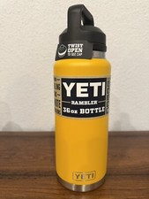 YETI Rambler 36oz Alpine Yellow Bottle Vac Insulated, Stainlss Stl w/ Chug Cap