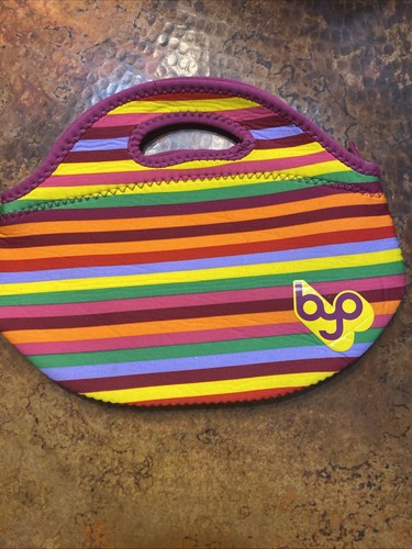 byo Rambler Lunch Bag Purple Polka Dot Red Neoprene Bring Your Own Choose Color - Picture 9 of 12