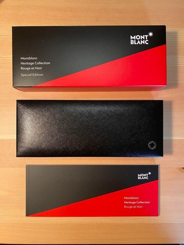 MONTBLANC Heritage Rouge&Noir Serpent marble Twisted Ballpoint Pen w/Box Limited - Picture 8 of 12