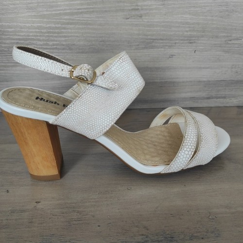 Hush Puppies Girls Slingback Sandals White Snake Skin Buckle Shoes 4 UK 37 EU - Picture 2 of 18