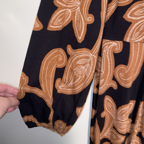 Boden Dress Womens Size 8 P Long Sleeve Jersey Paisley Career Fall Corpgore - Picture 10 of 13