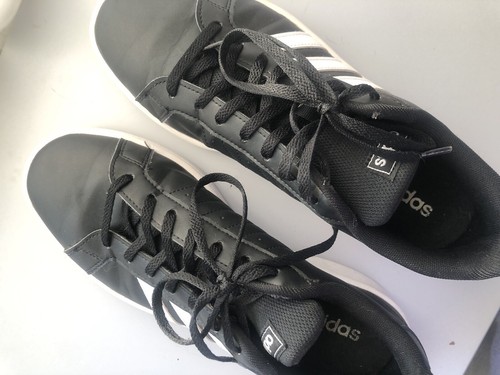 ONLY Sz 9 LEFT Adidas Grand Court Base Mens Shoes Sneakers Black/White - Picture 6 of 12