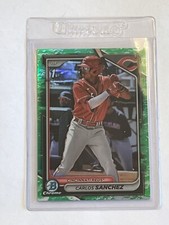 2024 Bowman #BCP-25 Carlos Sanchez Chrome Prospects Lunar Glow Refractors