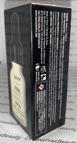 NYX Total Control Pro Drop Skin-Buildable Vegan Foundation TCDF06 *VANILLA* BNIB - Picture 7 of 8