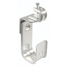 4" J Cable Support Hook w/ 1/4" Beam Clamp, Zinc-Plated Steel, 1 Pc, Stress-Free