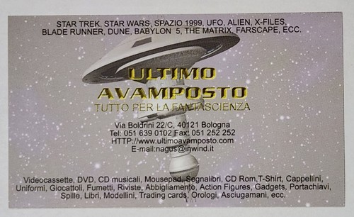 Rare 2004 Italian Galileo 7 Star Trek Ad Promo Card for German Convention - Picture 2 of 2