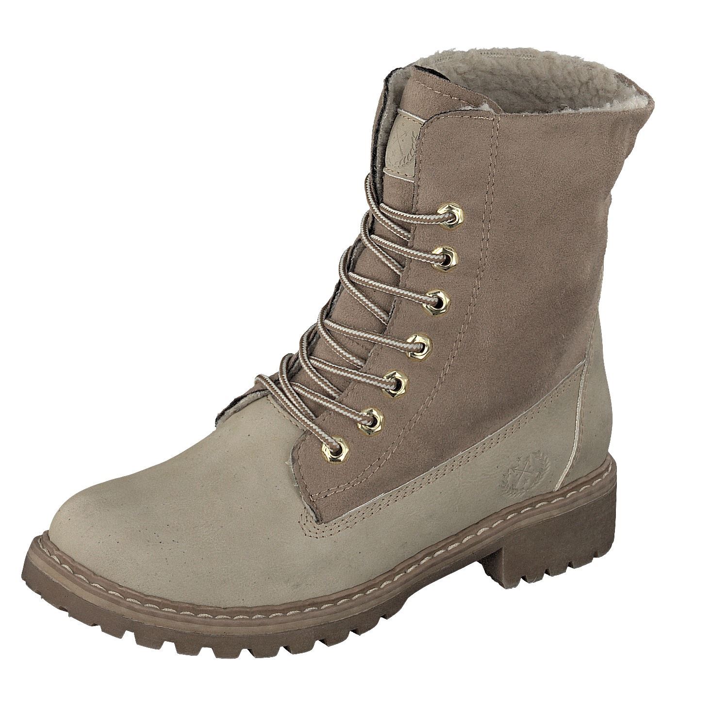 Jane Klain 262 241 Damen Boots Schnürstiefele<wbr/>tte gefüttert birch taupe beige Jane Klain 262 241 Damen Boots Schnürstiefele<wbr/>tte gefüttert birch taupe beige