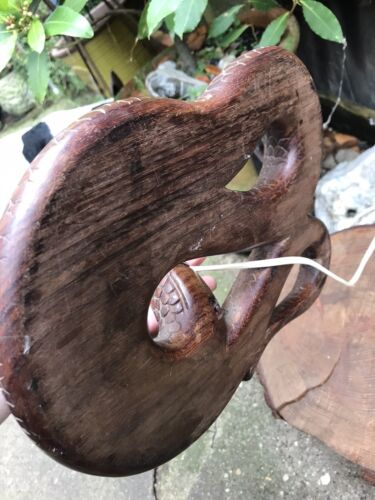 Vintage Anglo Indian cobra snake table lamp carved wood working 1960/70's RARE!! - Picture 16 of 16