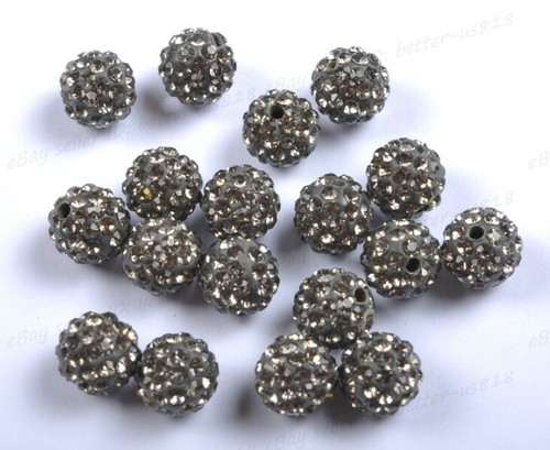 20 Stck. Premium Tschechischer Kristall Strass Pflasterstein Ton Runde Disco Kugel Abstand Perle - Bild 61 von 98