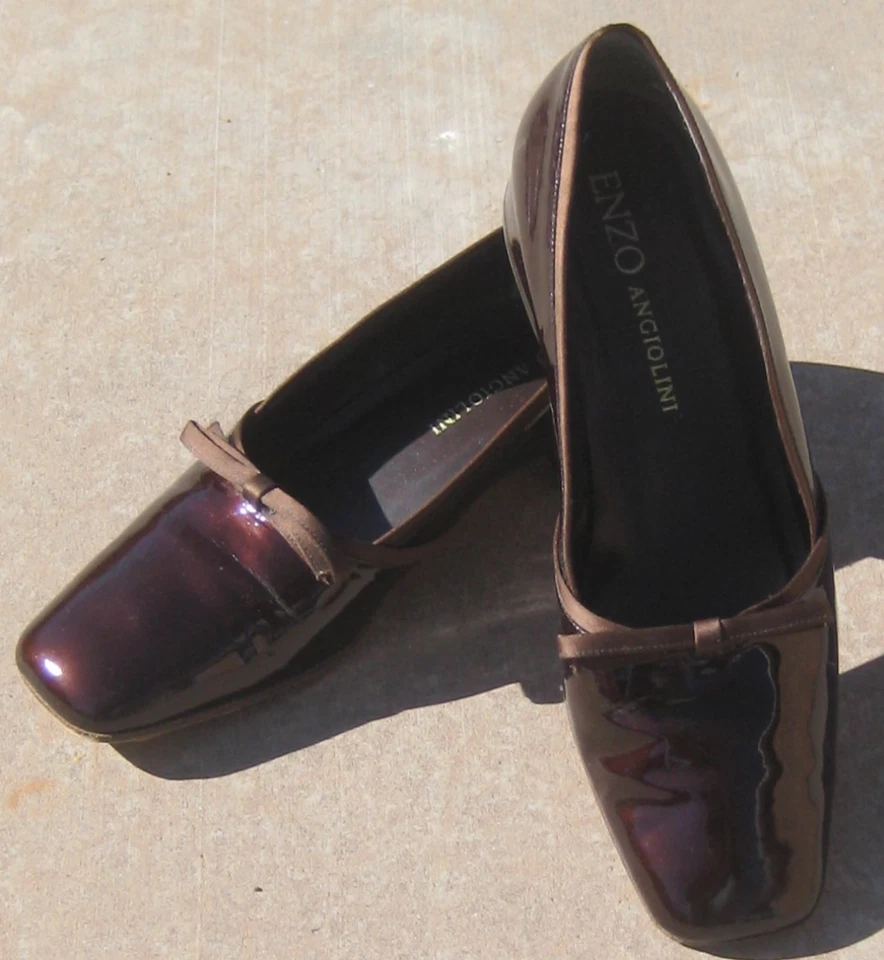 Zapatos Mod De Colección Años 60 Patton Cuero Sin Cordones Enzo Angiolini Tacón Grueso 9 EE. UU. Foto 2 de 4