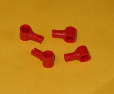 LEGO x 4 Red Technic, Pin with Friction Ridges and Pin Hole 15100 new