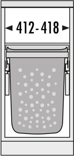 Laundry Hamper - Hailo Laundry basket -Carrier 450 - with full extension - Bild 4 von 9