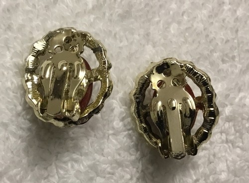 Vintage Modeschmuck Kamee Ohrclips - Bild 3 von 3