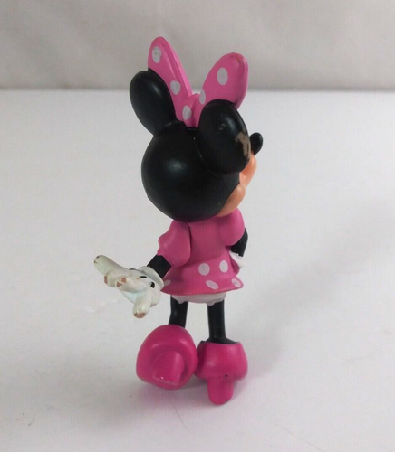 Disney Minnie Mouse Pink Dress Posing 3.5" Collectible Toy Figure - Picture 3 of 5