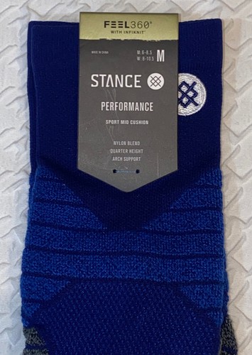 STANCE Icon Sport Mid Cushion Royal Blue Quarter Socks NEW Mens M Fits 6-8.5 - Picture 5 of 6