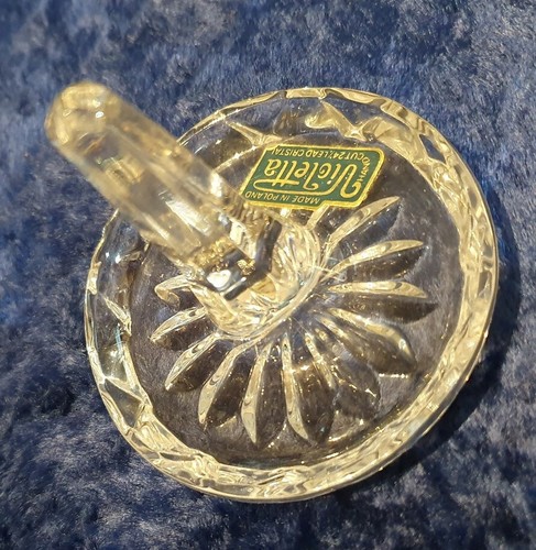 Hand Cut 24% Lead Crystal 'Violetta' Vintage Glass Ring Holder: Made in Poland - Picture 4 of 9