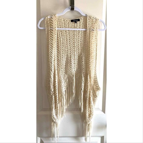 crochet fringed vest boho - Gem