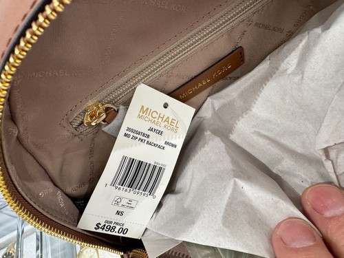 MICHAEL KORS JAYCEE MEDIUM ZIP POCKET BACKPACK BAG Brown - Picture 22 of 24