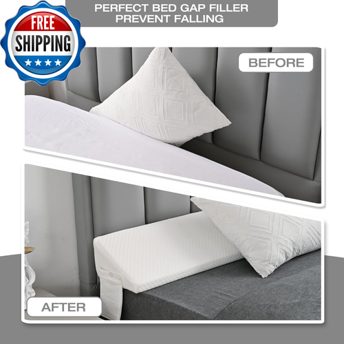 Twin Size Bed Wedge Pillow for Headboard Pillow Mattress Gap Filler Pillow(0"-8" - Picture 5 of 13
