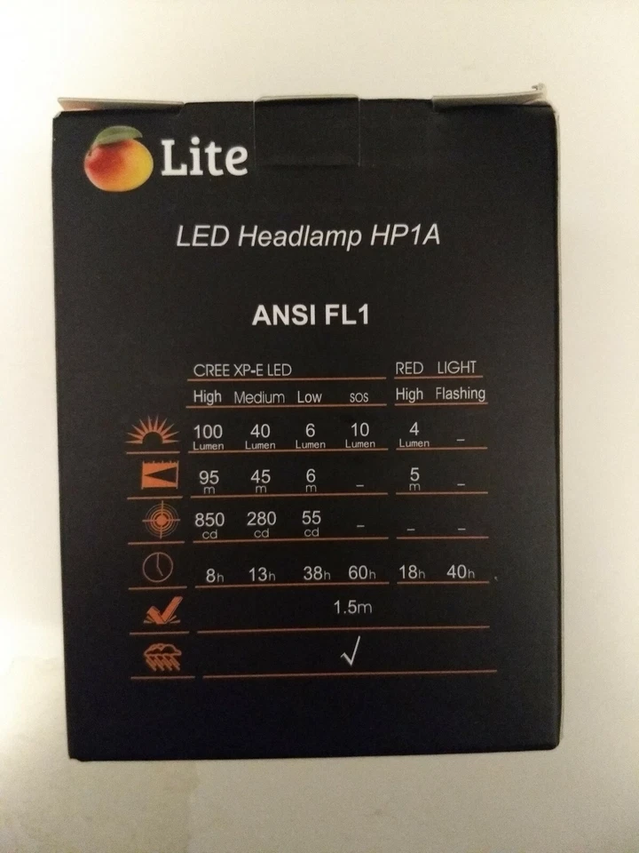 Faro AA 100+ Lúmenes, Faro LED CREE XP-E, Blanco, Camping, Rojo Foto 3 de 4