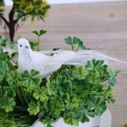 White Doves Feather Artificial Foam Lover Peace Doves Home Decor Bird S2W0 A3I8 - Picture 5 of 8